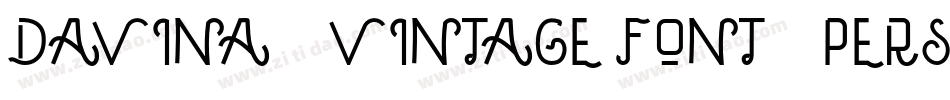 DAVINA - VINTAGE FONT - PERSONAL USE字体转换